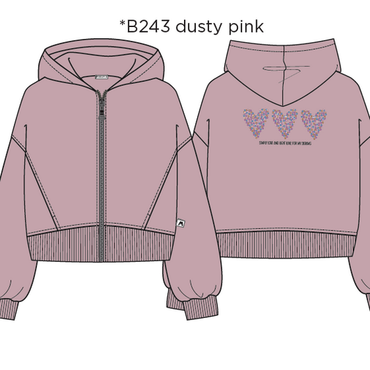 Felpa full-zip con cappuccio per bambina