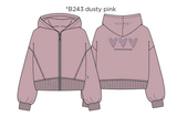Felpa full-zip con cappuccio per bambina