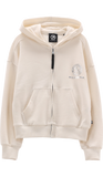 Felpa full-zip con cappuccio per ragazza