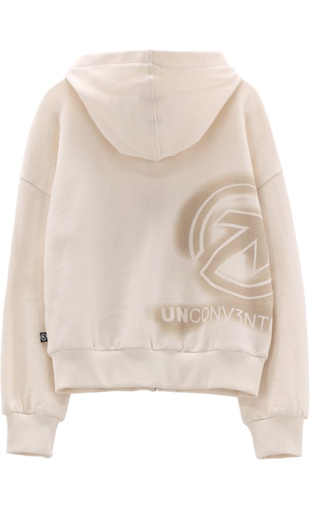 Felpa full-zip con cappuccio per ragazza