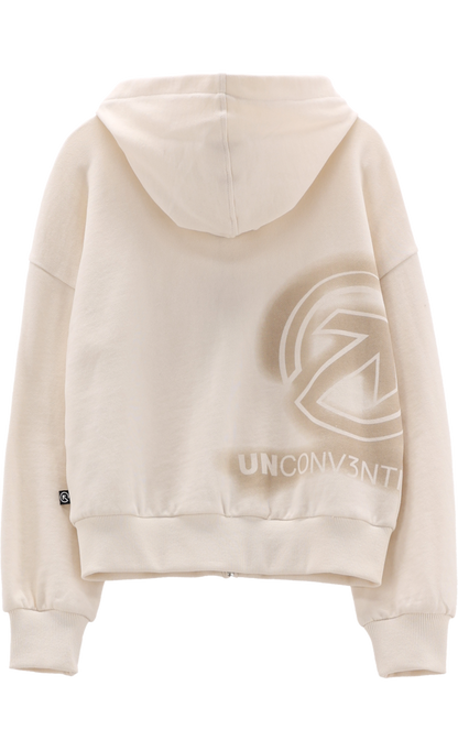 Felpa full-zip con cappuccio per ragazza