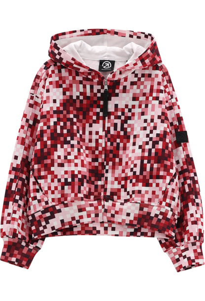Felpa full-zip con cappuccio per ragazza