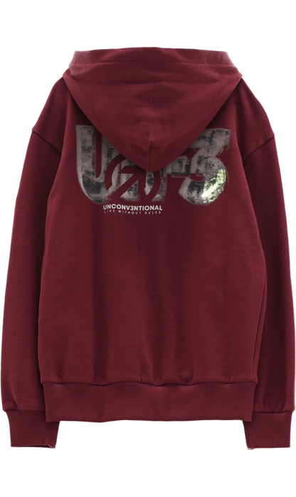 Felpa full-zip con cappuccio per ragazzo