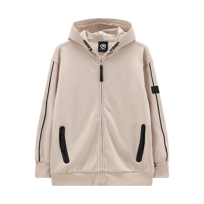 Felpa lunga full-zip con cappuccio per ragazzo