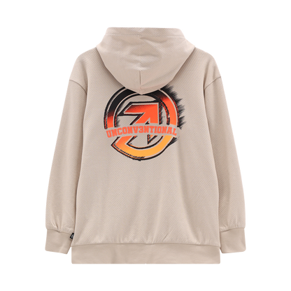 Felpa lunga full-zip con cappuccio per ragazzo