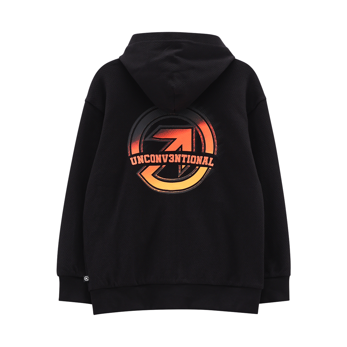 Felpa lunga full-zip con cappuccio per ragazzo.