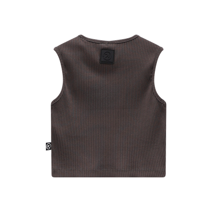 Top a costina stretch per ragazza