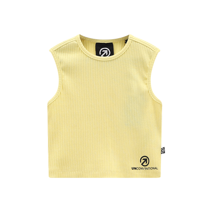 Top a costina stretch per ragazza.