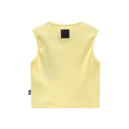 Top a costina stretch per ragazza.