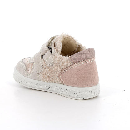 Scarpe da bambina beige con strap