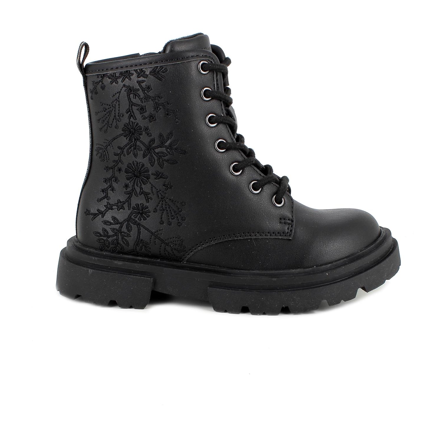 Anfibi da bambina nero con zip