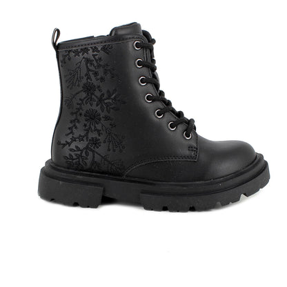 Anfibi da bambina nero con zip