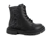 Anfibi da bambina nero con zip