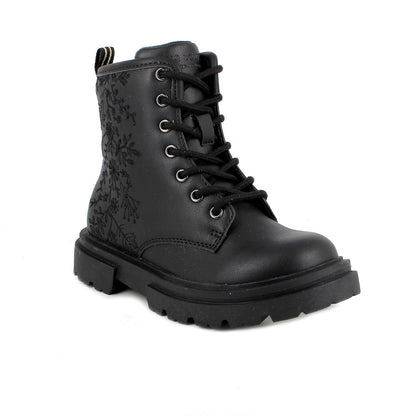 Anfibi da bambina nero con zip