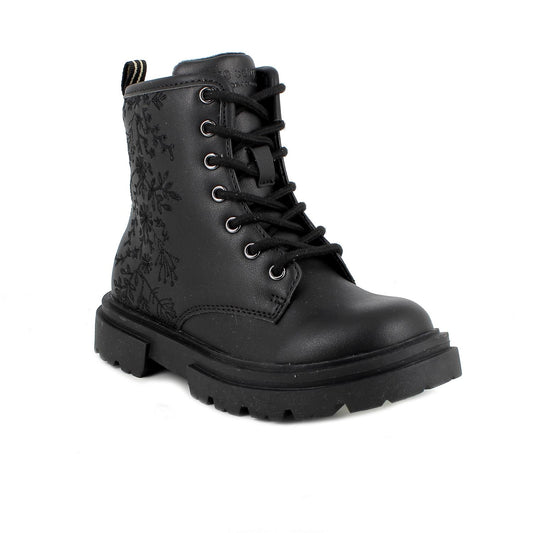 Anfibi da bambina nero con zip