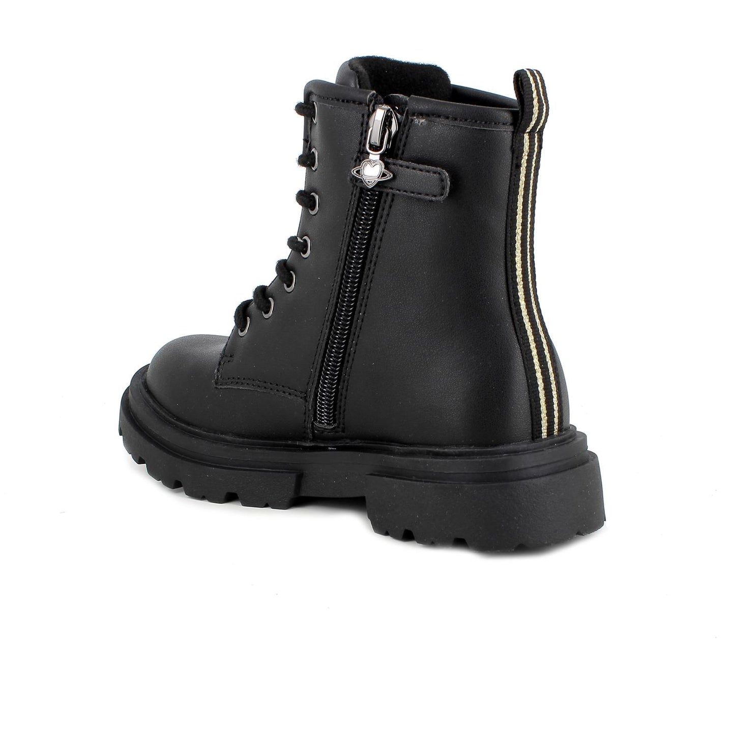 Anfibi da bambina nero con zip