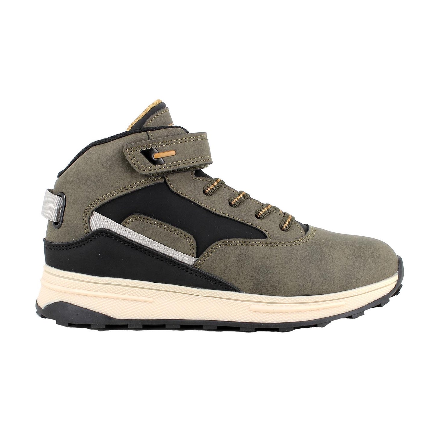 Sneakers da bambino verde con strap