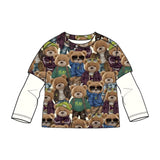 T-shirt maniche lunghe doppiate da bambino